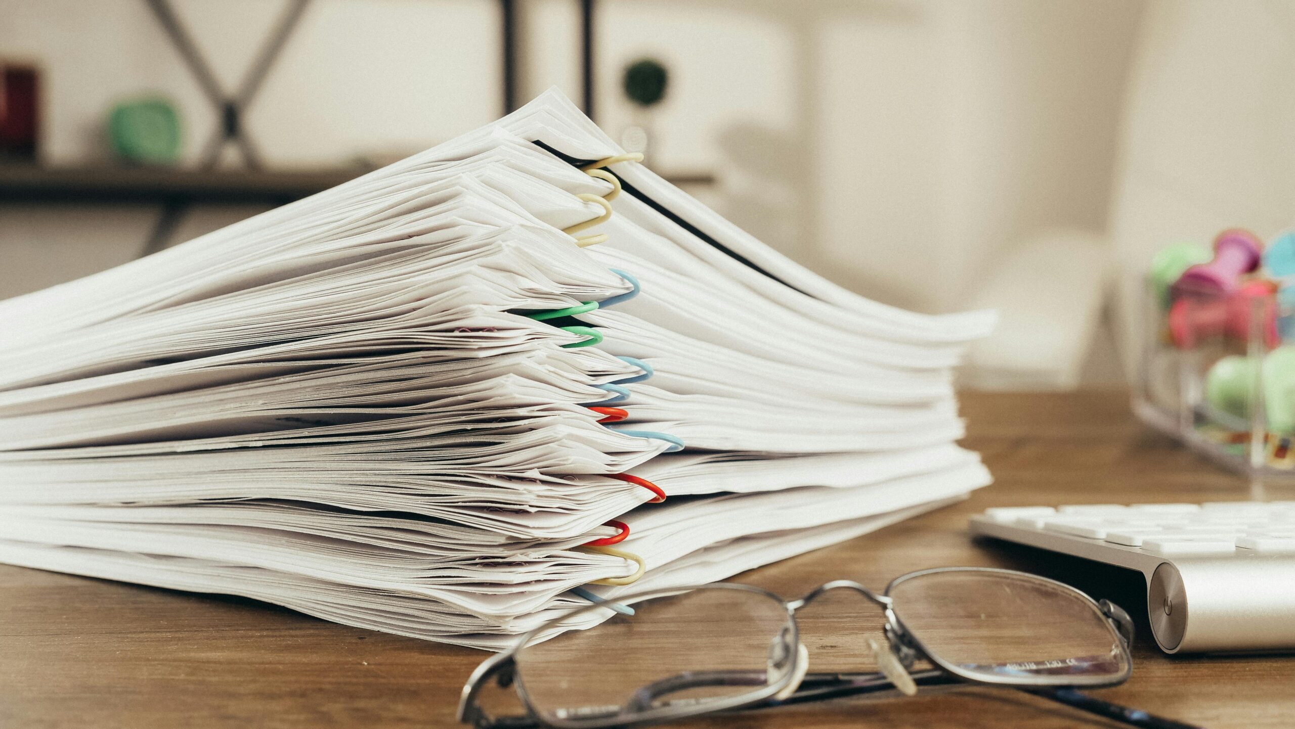 stack of social care documents